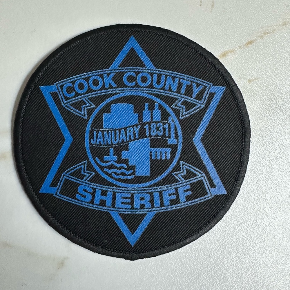 Cook County Sheriff Patch autism awareness Velcro Backing